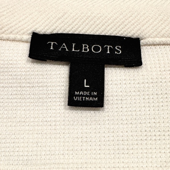 Talbots Cream Sabrina Portrait Collar Top - Picture 7 of 11